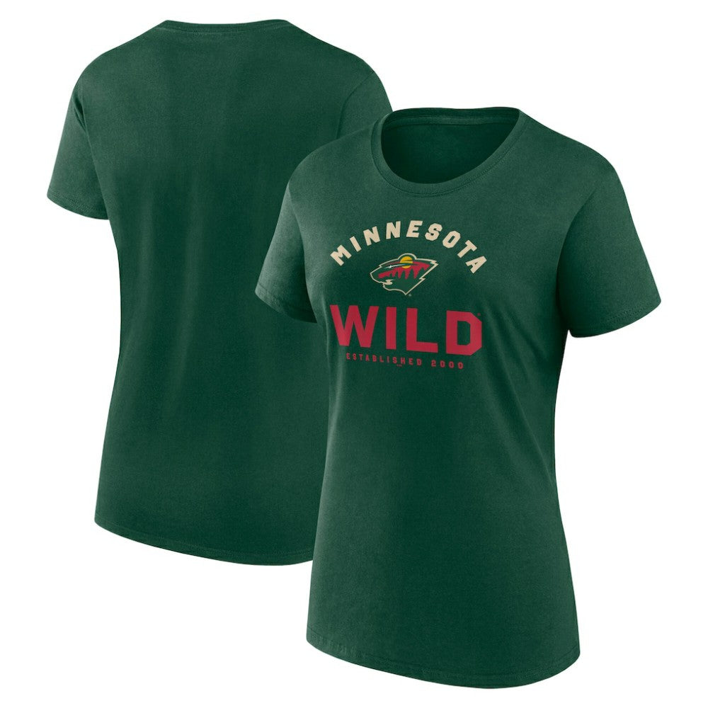 Minnesota Wild Logo Athletic Women's Unrivaled T-Shirt - Green | US 202179628