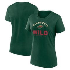 Minnesota Wild Logo Athletic Women's Unrivaled T-Shirt - Green | US 202179628