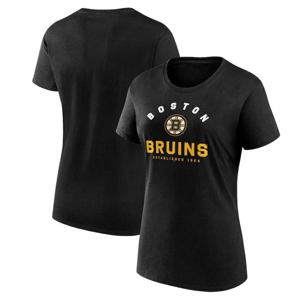 Boston Bruins Logo Athletic Women's Unrivaled T-Shirt - Black | US 202179631