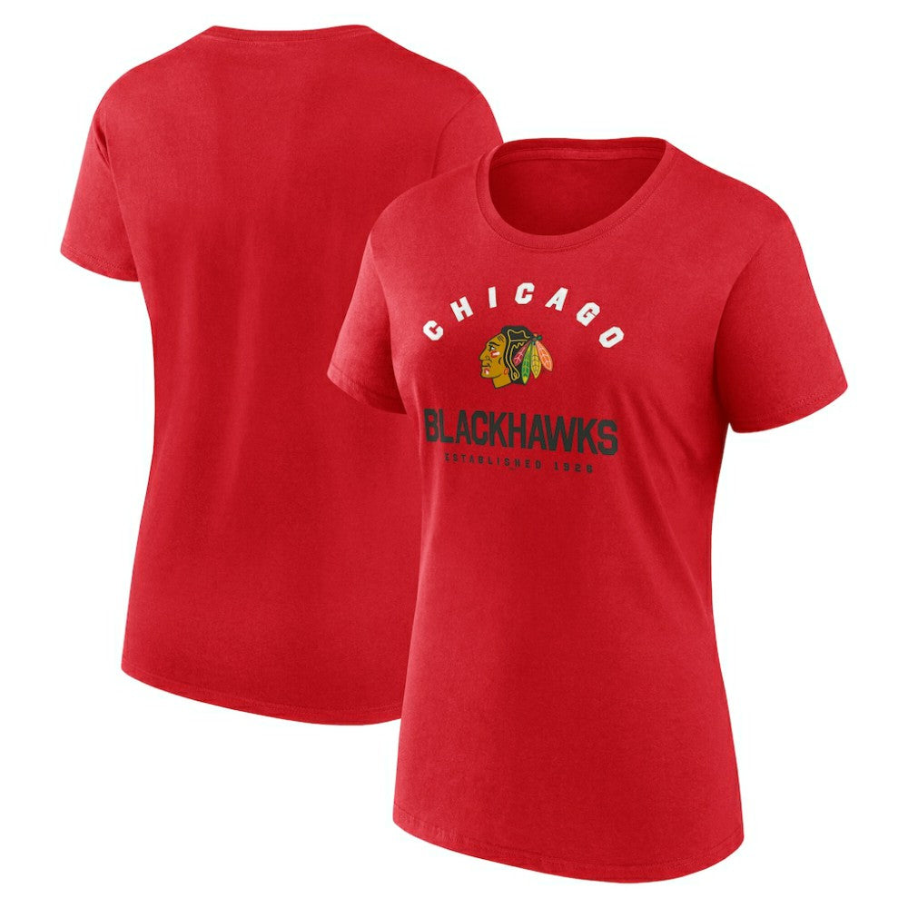 Chicago Blackhawks Logo Athletic Women's Unrivaled T-Shirt - Red | US 202179635