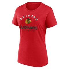 Chicago Blackhawks Logo Athletic Women's Unrivaled T-Shirt - Red | US 202179635