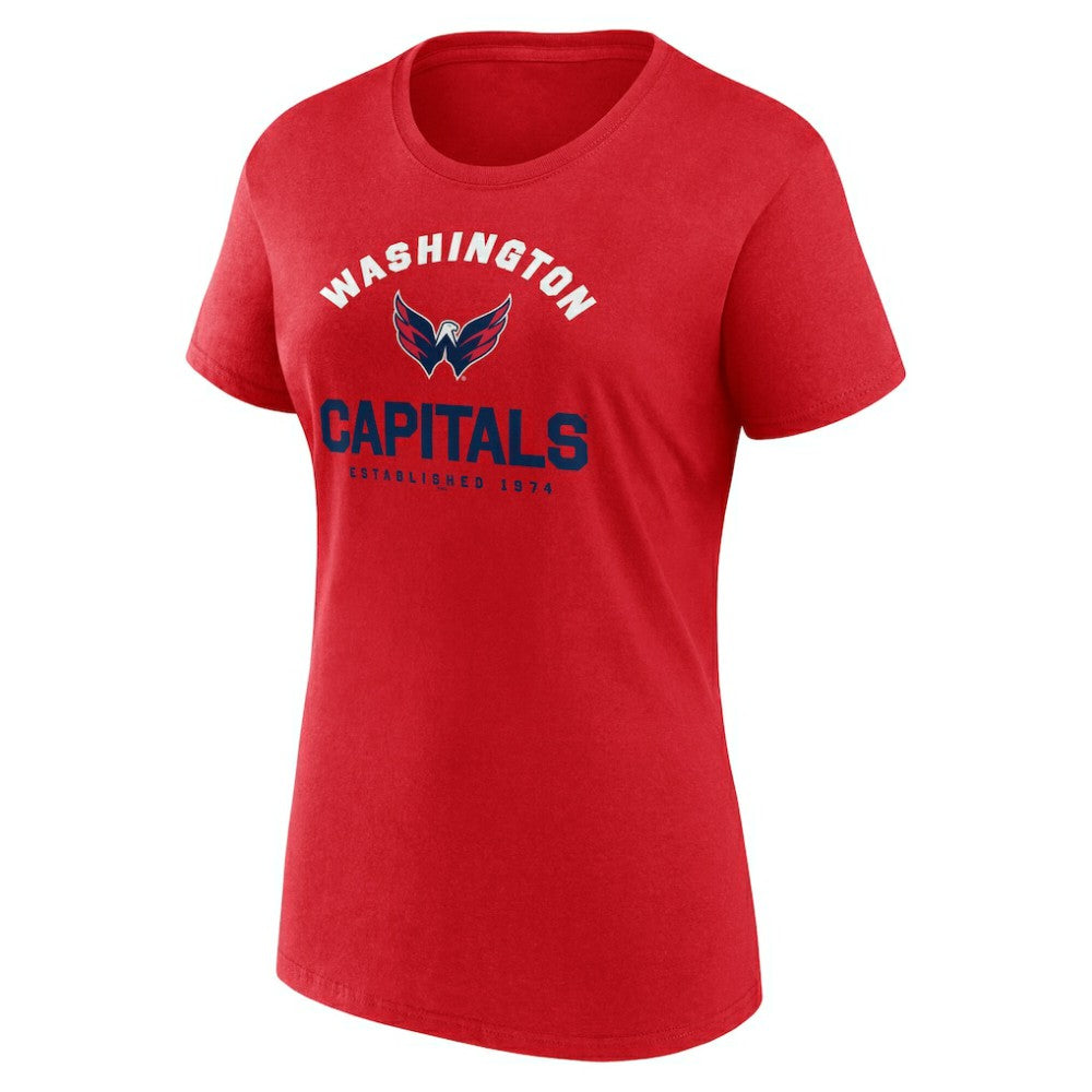 Washington Capitals Logo Athletic Women's Unrivaled T-Shirt - Red | US 202179638