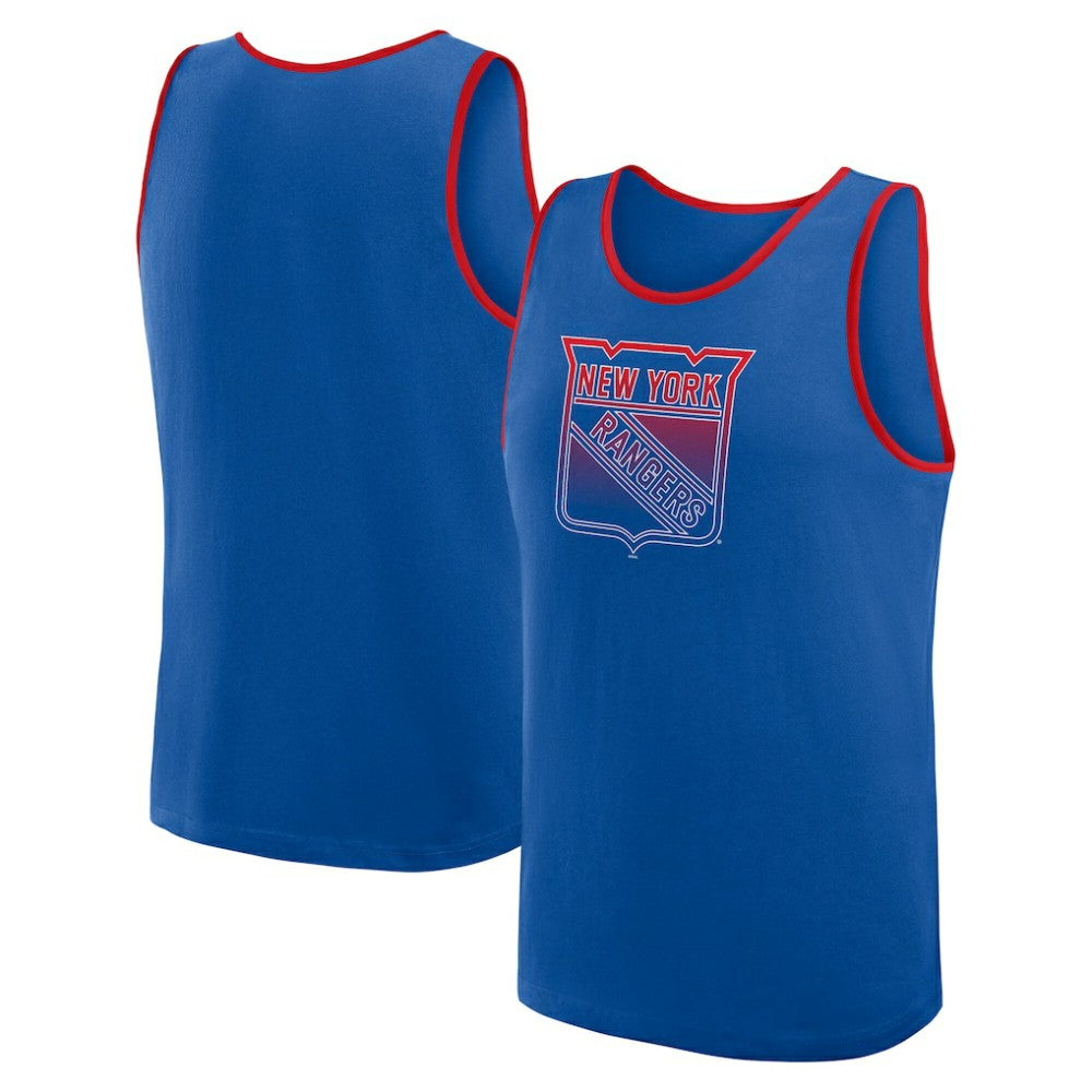 New York Rangers Logo Athletic Unmatched Success Tank Top - Blue | US 202179675