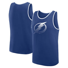 Tampa Bay Lightning Logo Athletic Unmatched Success Tank Top - Blue | US 202179686