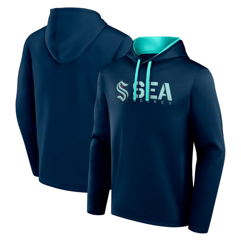 Seattle Kraken Logo Athletic Head Start Pullover Hoodie - Navy | US 202179732