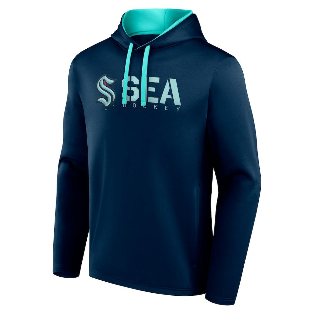 Seattle Kraken Logo Athletic Head Start Pullover Hoodie - Navy | US 202179732