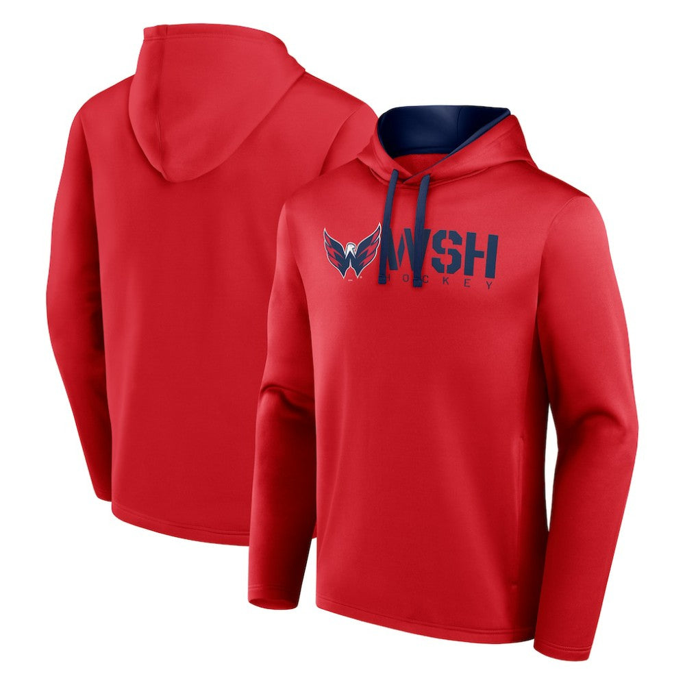 Washington Capitals Logo Athletic Head Start Pullover Hoodie - Red | US 202179738