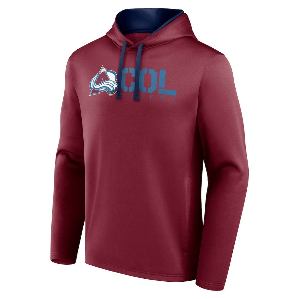 Colorado Avalanche Logo Athletic Head Start Pullover Hoodie - Burgundy | US 202179741