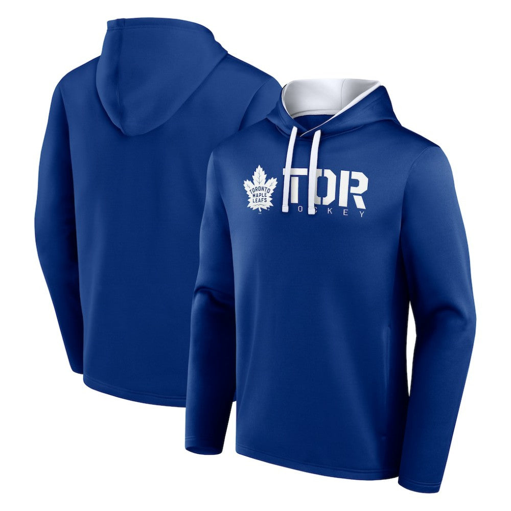 Toronto Maple Leafs Logo Athletic Head Start Pullover Hoodie - Blue | US 202179749