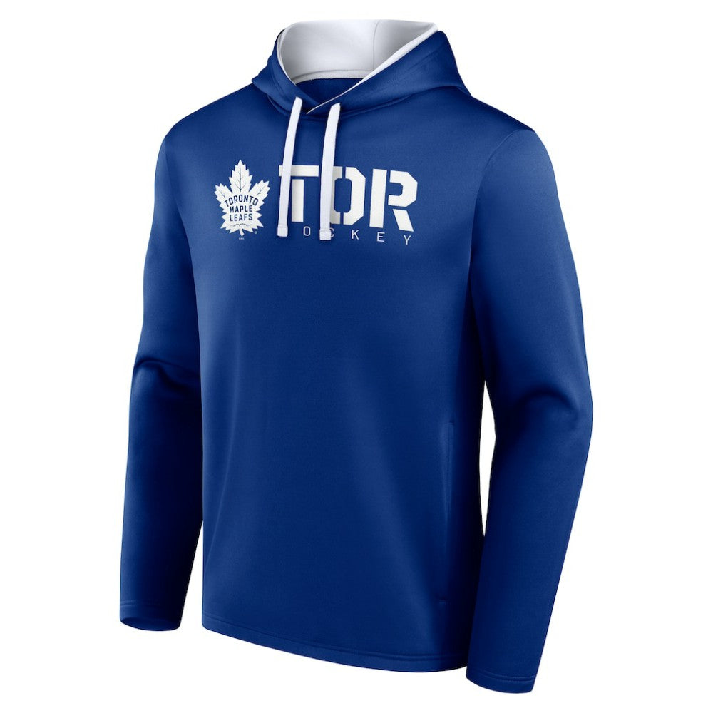 Toronto Maple Leafs Logo Athletic Head Start Pullover Hoodie - Blue | US 202179749