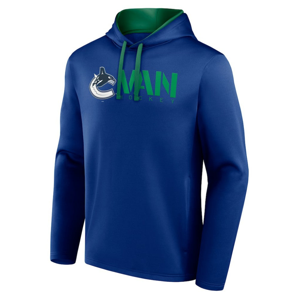 Vancouver Canucks Logo Athletic Head Start Pullover Hoodie - Blue | US 202179750
