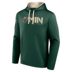 Minnesota Wild Logo Athletic Head Start Pullover Hoodie - Green | US 202179753