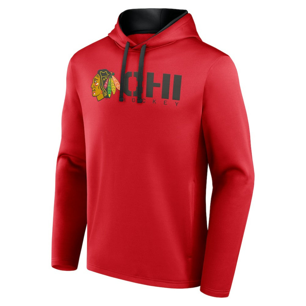 Chicago Blackhawks Logo Athletic Head Start Pullover Hoodie - Red | US 202179755