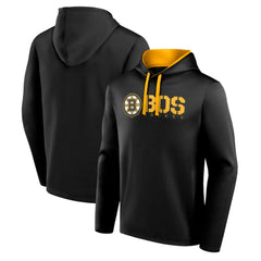 Boston Bruins Logo Athletic Head Start Pullover Hoodie - Black | US 202179756