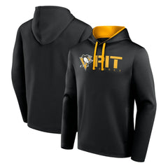Pittsburgh Penguins Logo Athletic Head Start Pullover Hoodie - Black | US 202179761