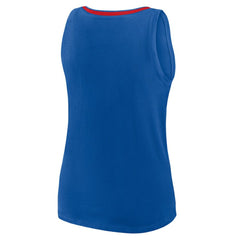 New York Rangers Logo Athletic Women's Stellar Win V-Neck Tank Top - Blue | US 202179767
