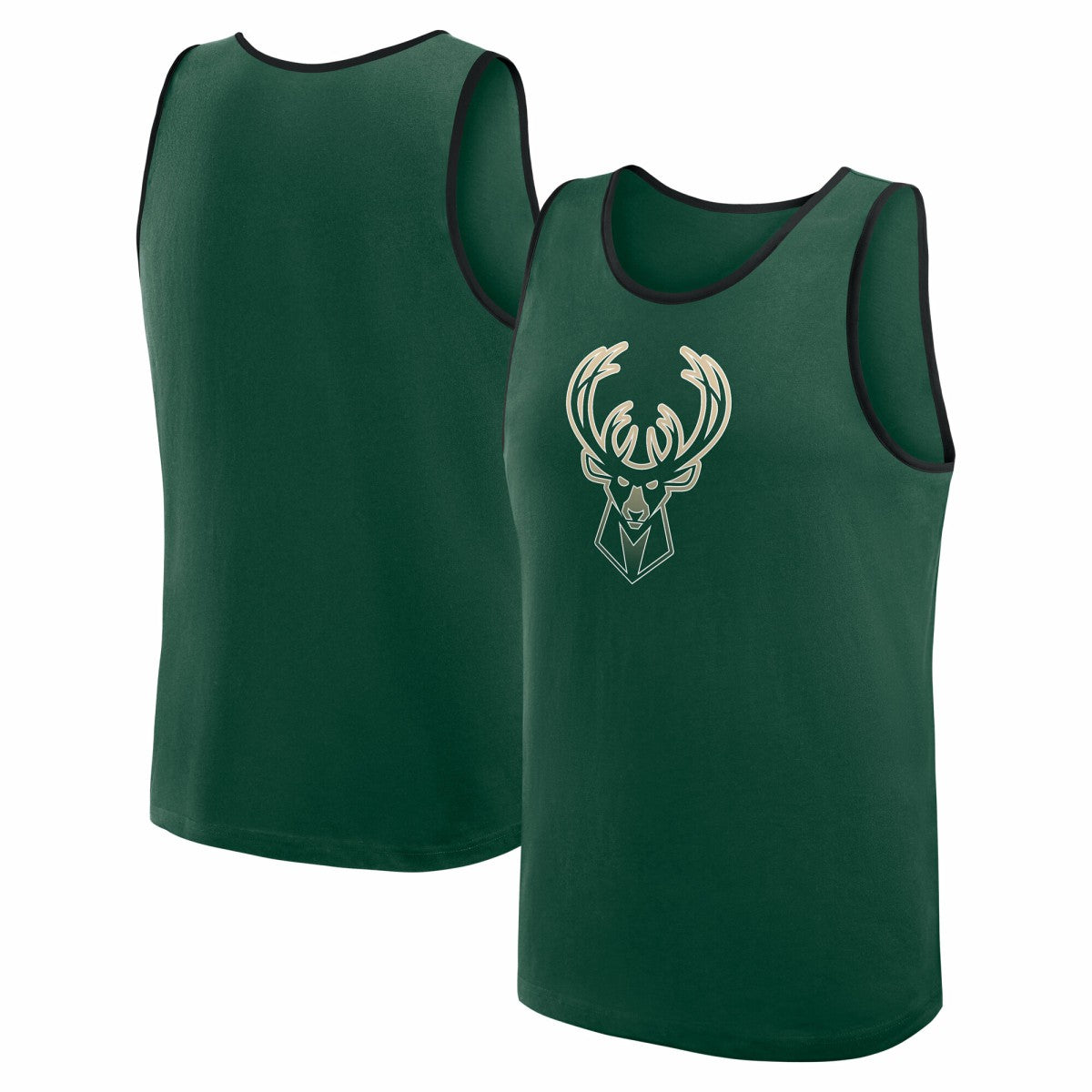 Milwaukee Bucks Logo Athletic Unmatched Success Tank Top Hunter Green outlet