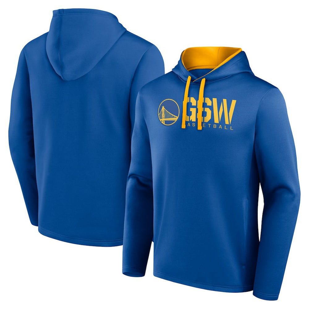 Golden State Warriors Logo Athletic Head Start Pullover Hoodie Royal