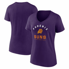 Phoenix Suns Logo Athletic Women's Unrivaled V-Neck T-Shirt Purple outlet