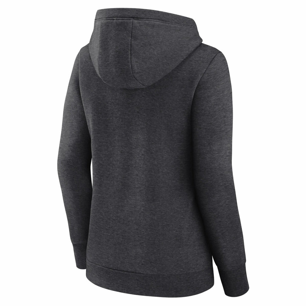 Milwaukee Bucks Logo Athletic Women's Triumphant V-Neck Pullover Hoodie Heather Charcoal