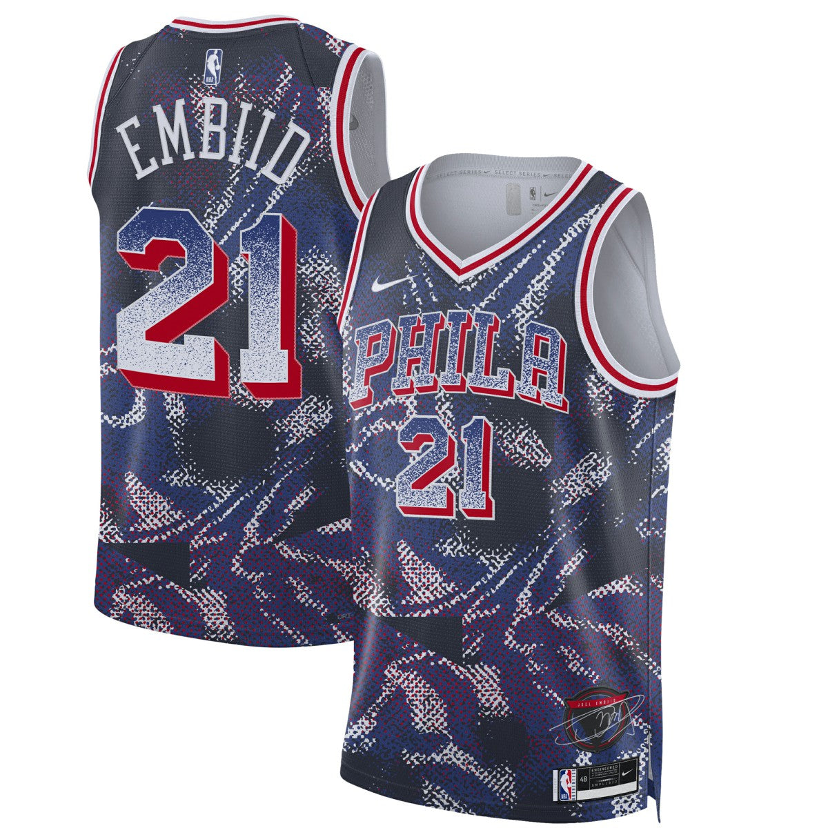 Joel Embiid Philadelphia 76ers Unisex 2025 Select Series Swingman Player Jersey Navy - Nike