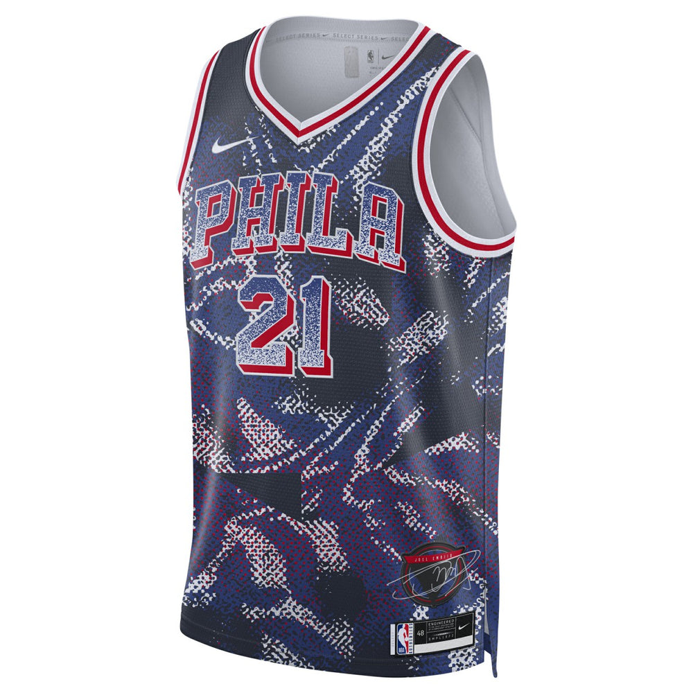 Joel Embiid Philadelphia 76ers Unisex 2025 Select Series Swingman Player Jersey Navy - Nike
