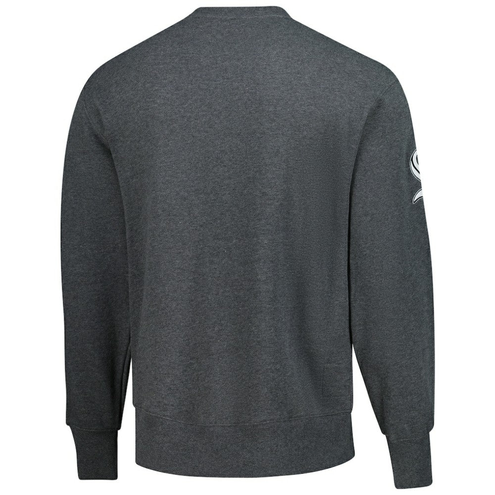 Frank Thomas Chicago White Sox Mitchell & Ness Legends Collection Vintage Logo Name & Number Fleece Pullover Sweatshirt - Heather Charcoal Pullover