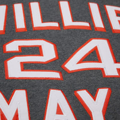 Willie Mays San Francisco Giants Mitchell & Ness Legends Collection Vintage Logo Name & Number Fleece Pullover Sweatshirt - Heather Charcoal Pullover