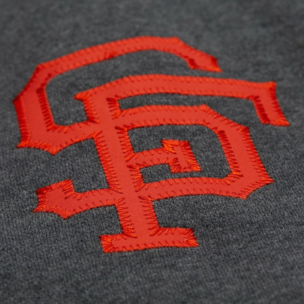 Willie Mays San Francisco Giants Mitchell & Ness Legends Collection Vintage Logo Name & Number Fleece Pullover Sweatshirt - Heather Charcoal Pullover