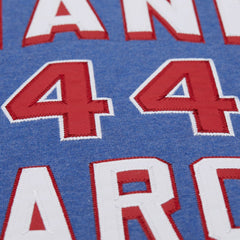 Hank Aaron Atlanta Braves Mitchell & Ness Legends Collection Vintage Logo Fleece Name & Number Pullover Sweatshirt - Royal Pullover