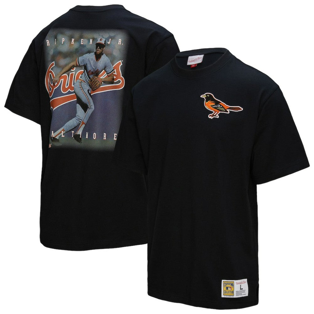 Cal Ripken Jr. Baltimore Orioles Mitchell & Ness Legends Collection Vintage Logo T-Shirt - Black T-shirts