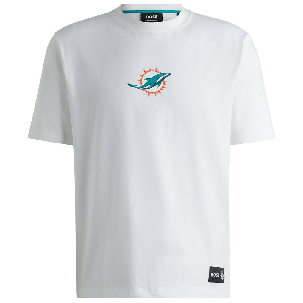 Miami Dolphins Hugo Boss Unisex Brady T-Shirt - White T-shirts