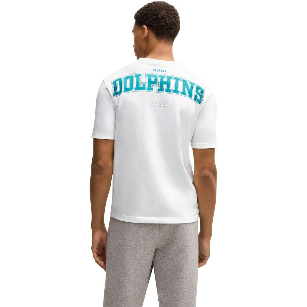 Miami Dolphins Hugo Boss Unisex Brady T-Shirt - White T-shirts