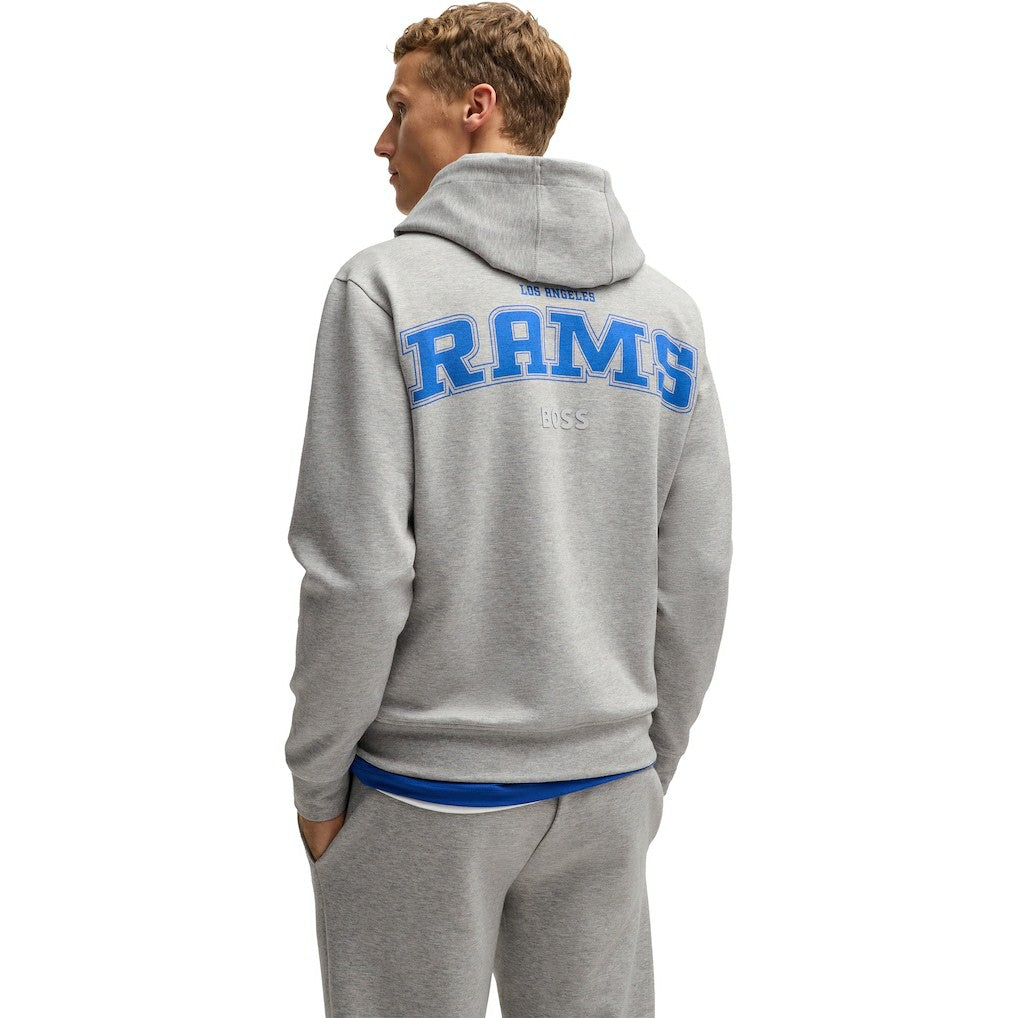 Los Angeles Rams Hugo Boss Unisex Woodson Tri-Blend Hoodie - Heather Gray Hoodies