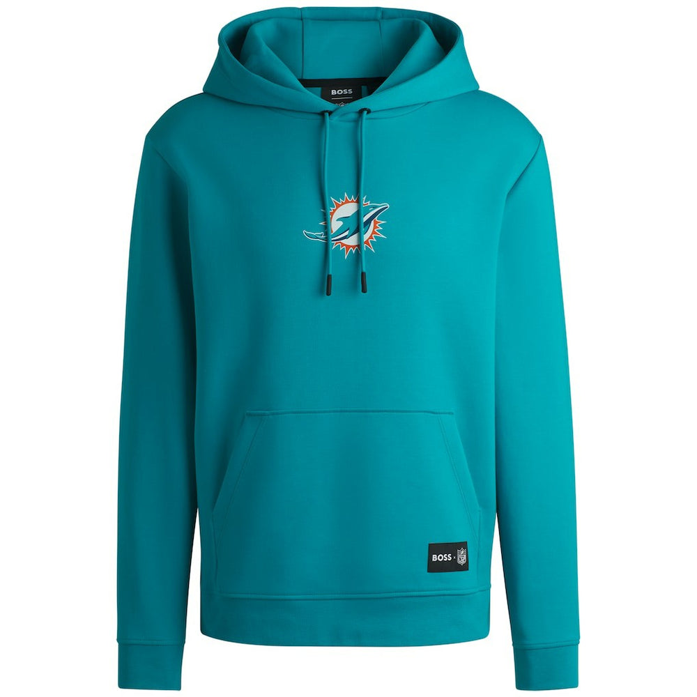 Miami Dolphins Hugo Boss Unisex Woodson Tri-Blend Hoodie - Aqua Hoodies