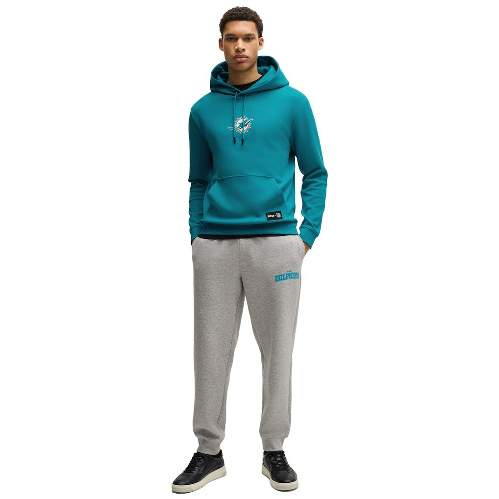 Miami Dolphins Hugo Boss Unisex Woodson Tri-Blend Hoodie - Aqua Hoodies