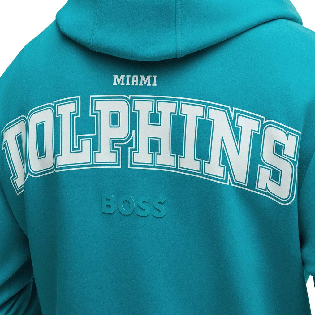 Miami Dolphins Hugo Boss Unisex Woodson Tri-Blend Hoodie - Aqua Hoodies