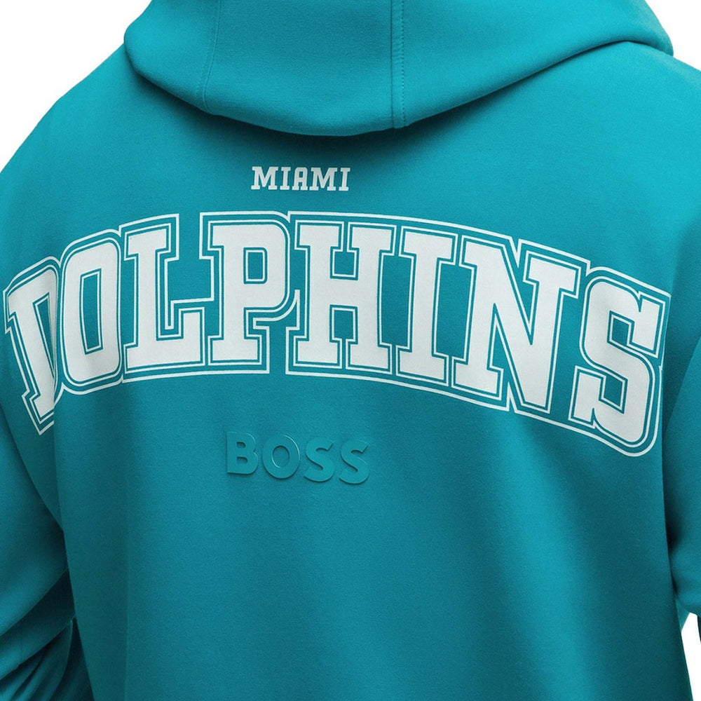Miami Dolphins Hugo Boss Unisex Woodson Tri-Blend Hoodie - Aqua Hoodies