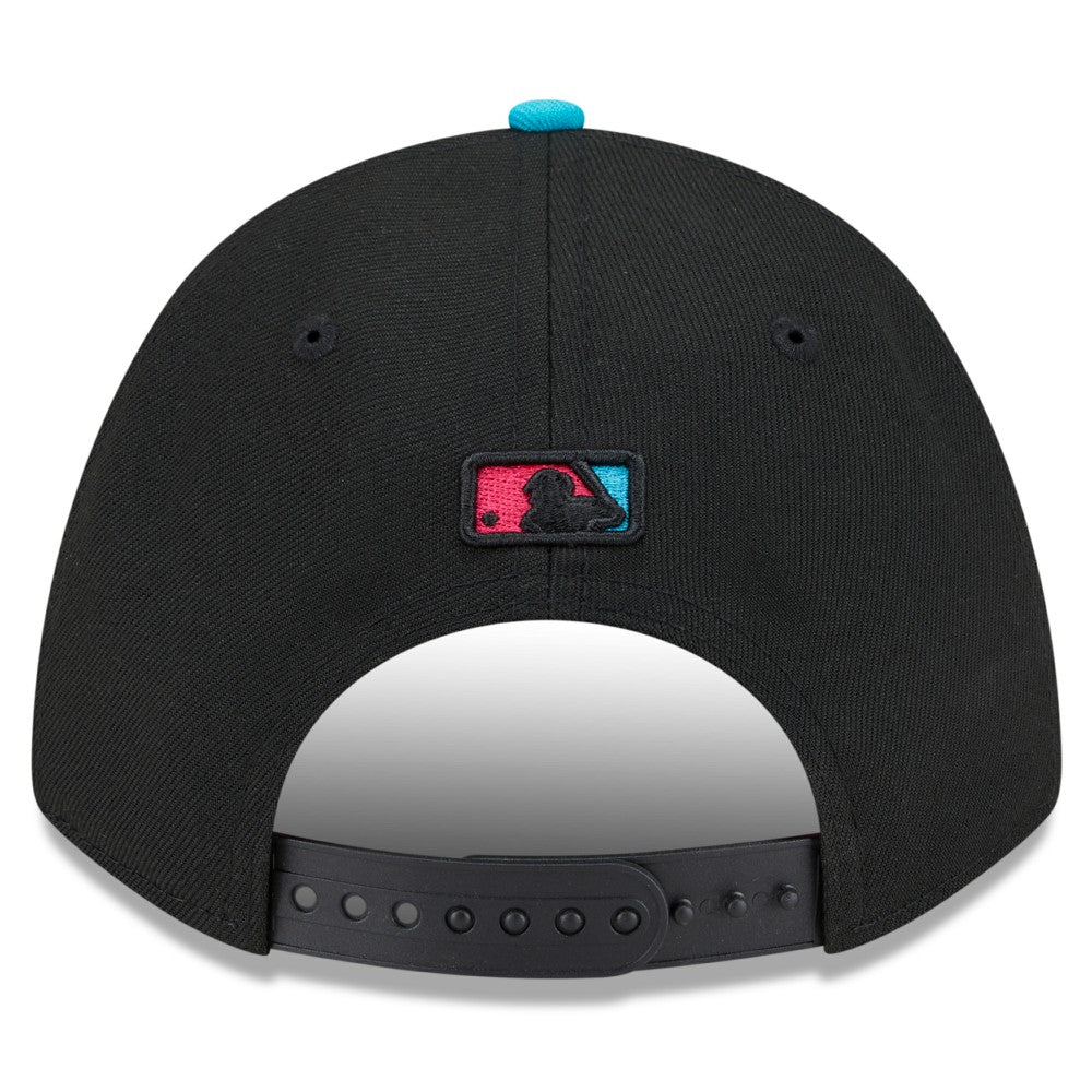Miami Marlins New Era 2025 City Connect 9FORTY M-Crown Adjustable Hat - Black/Pink Hats