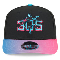 Miami Marlins New Era 2025 City Connect 9SEVENTY Adjustable Hat - Black/Pink Hats