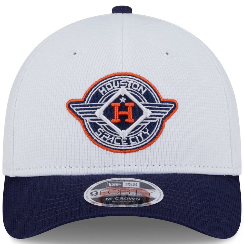 Houston Astros New Era 2025 City Connect Batting Practice 9FORTY Adjustable Hat - White/Navy Hats
