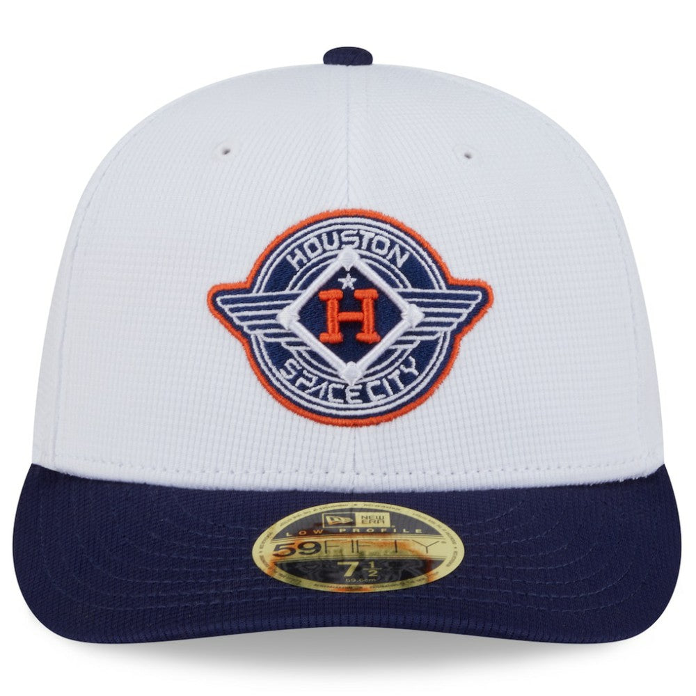 Houston Astros New Era 2025 City Connect Batting Practice Low Profile 59FIFTY Fitted Hat - White/Navy Hats