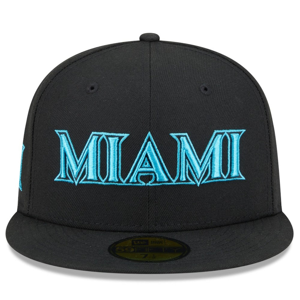 Miami Marlins New Era 2025 City Connect 59FIFTY Fitted Hat - Black Hats