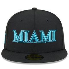 Miami Marlins New Era 2025 City Connect 59FIFTY Fitted Hat - Black Hats