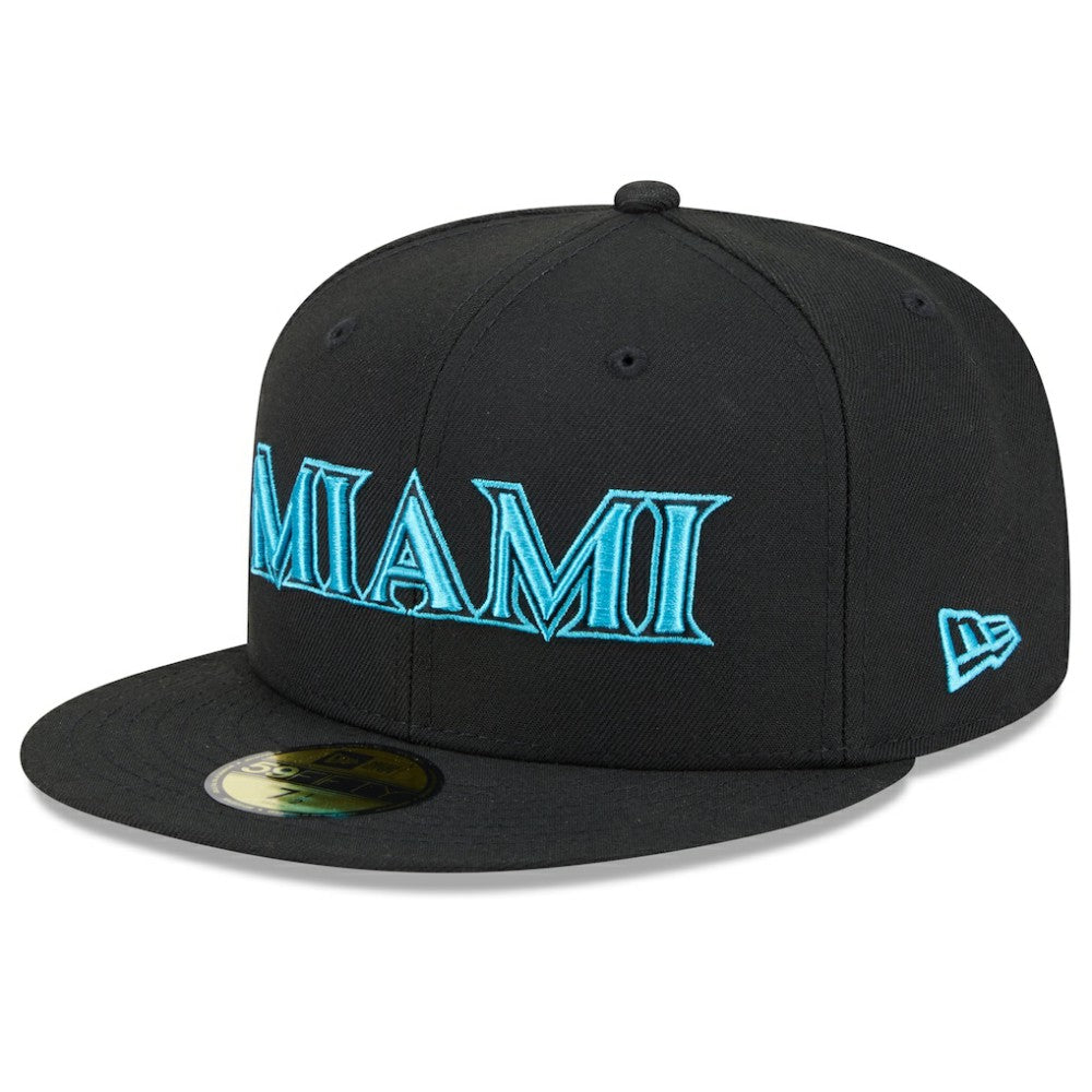 Miami Marlins New Era 2025 City Connect 59FIFTY Fitted Hat - Black Hats