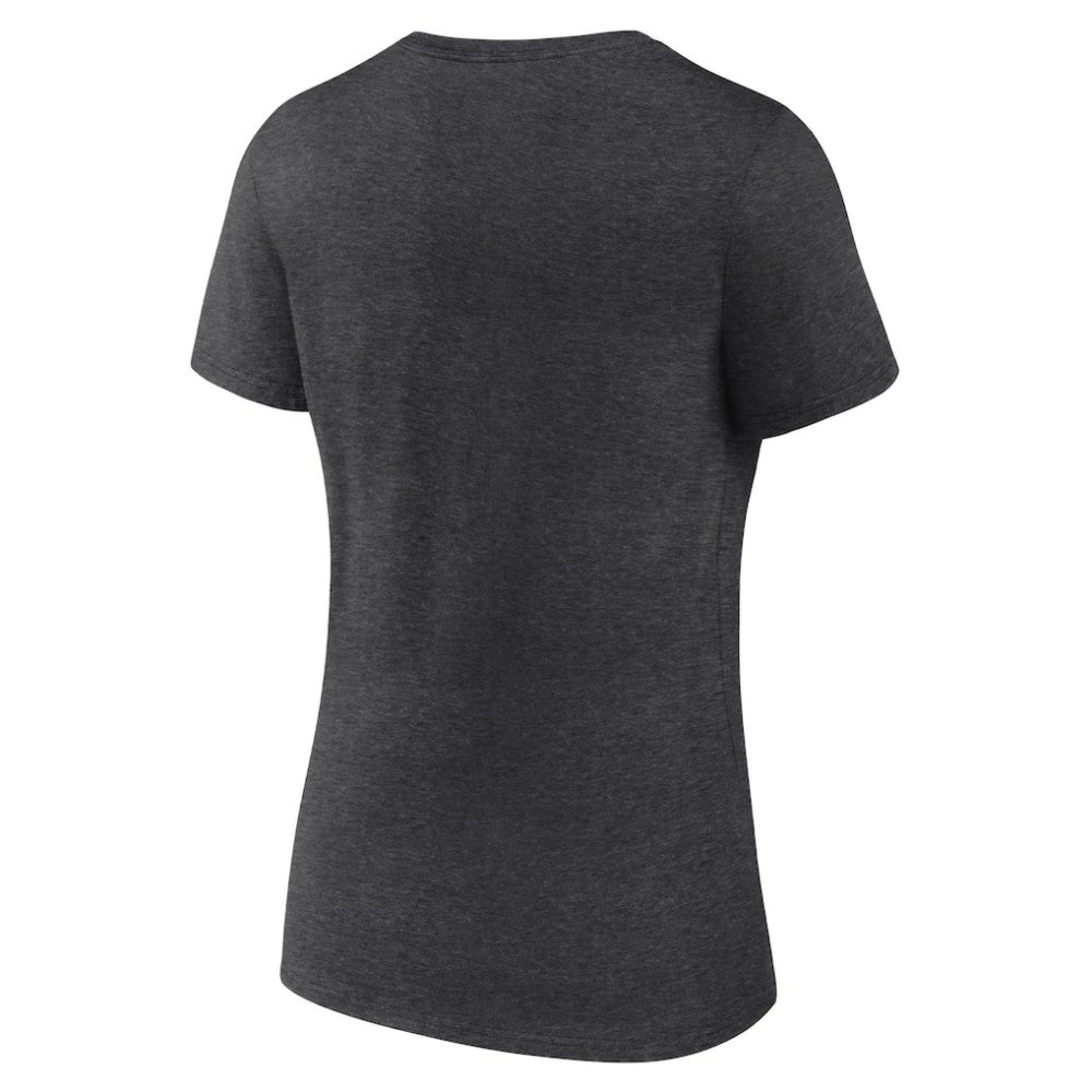 Vegas Golden Knights Women's Primary Logo V-Neck T-Shirt - Charcoal | US 202183361