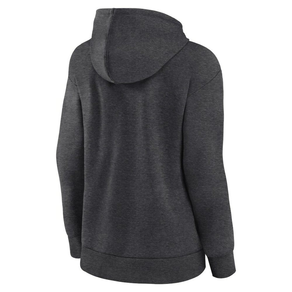 San Francisco Giants Logo Athletic Women's Logo Triumphant V-Neck Pullover Hoodie - Heather Charcoal Hoodies