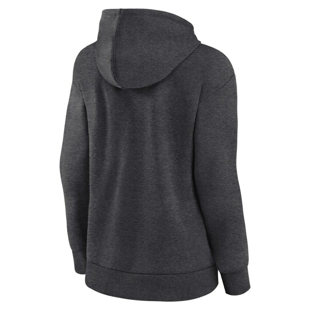 Baltimore Orioles Logo Athletic Women's Logo Triumphant V-Neck Pullover Hoodie - Heather Charcoal Hoodies
