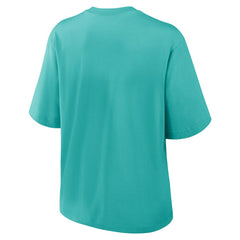 Miami Dolphins Women's Glory Arch Boxy T-Shirt - Aqua T-shirts