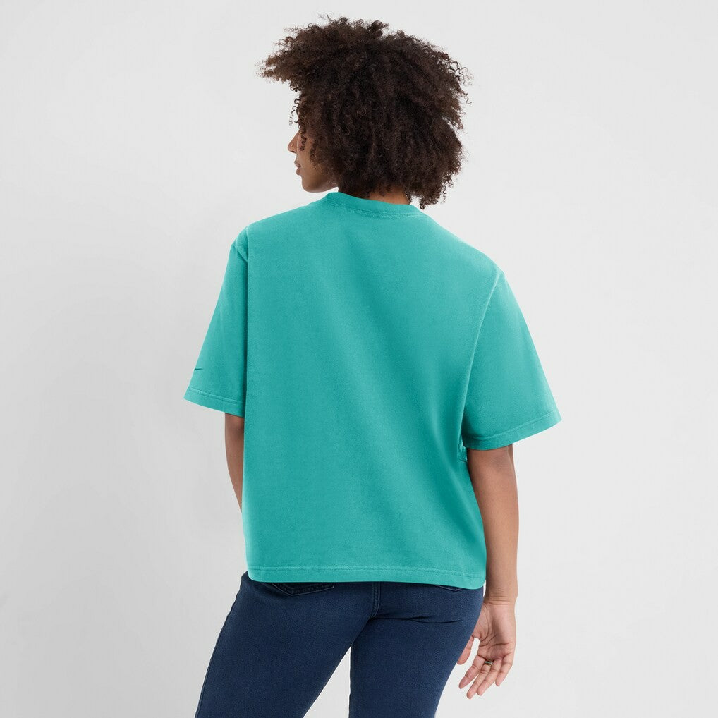 Miami Dolphins Women's Glory Arch Boxy T-Shirt - Aqua T-shirts